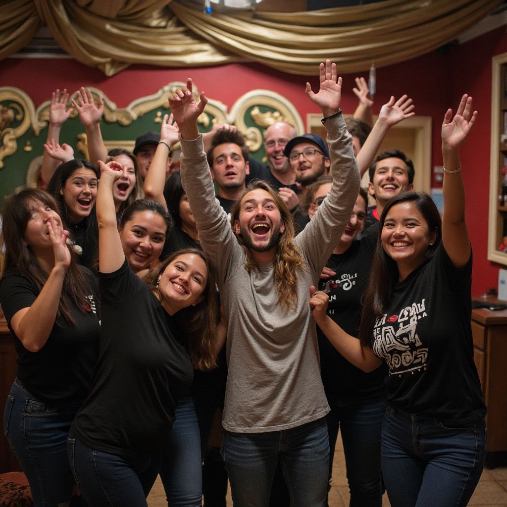 Team celebrating success